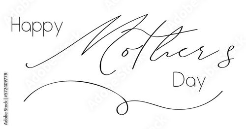 Handwritten inscription of Happy Easter Day. The design template consists of inscriptions, decorative elements, dashes for a festive greeting card. Isolated vector illustration on a white background.
