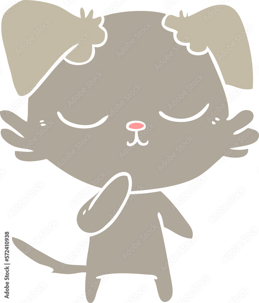 Fototapeta premium cute flat color style cartoon dog