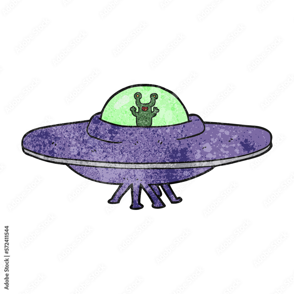 textured cartoon alien spaceship textured cartoon alien spaceship