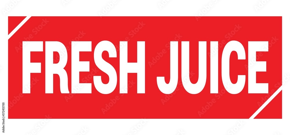 FRESH JUICE text written on red stamp sign. FRESH JUICE text written on red stamp sign.