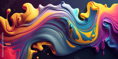 Abstract multicolor liquid effect style background