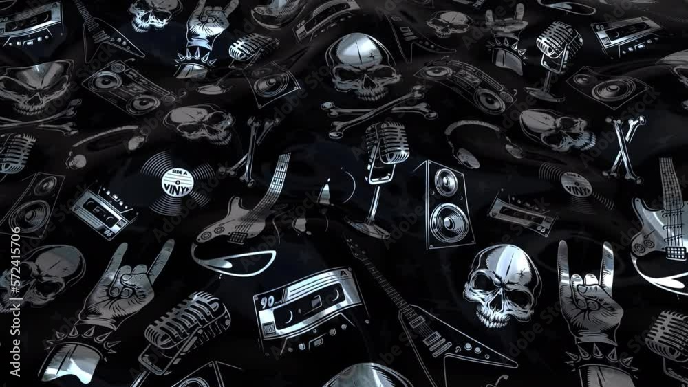 Rock Metal Music Loop Background Video Animation