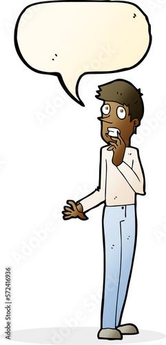 Wallpaper Mural cartoon worried man with speech bubble Torontodigital.ca