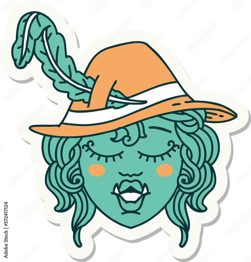 orc bard character sticker orc bard character sticker