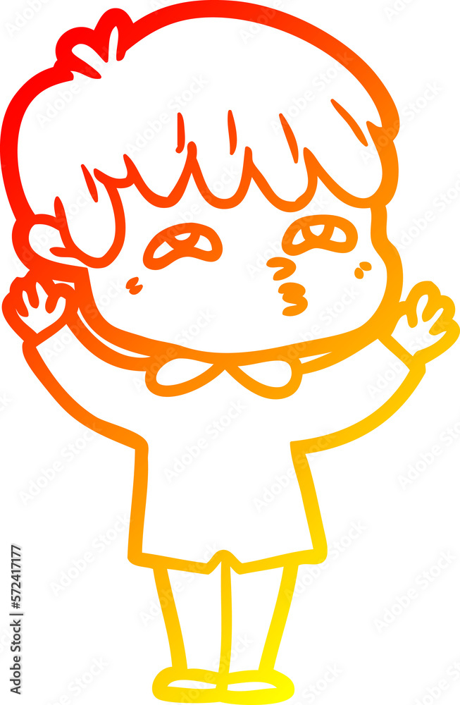 warm gradient line drawing cartoon curious man warm gradient line drawing cartoon curious man