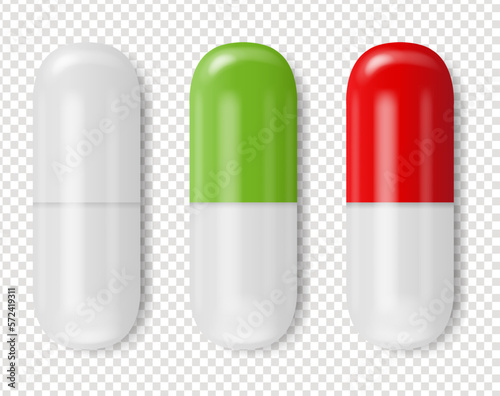 Pills Collection Isolated Transparent Background