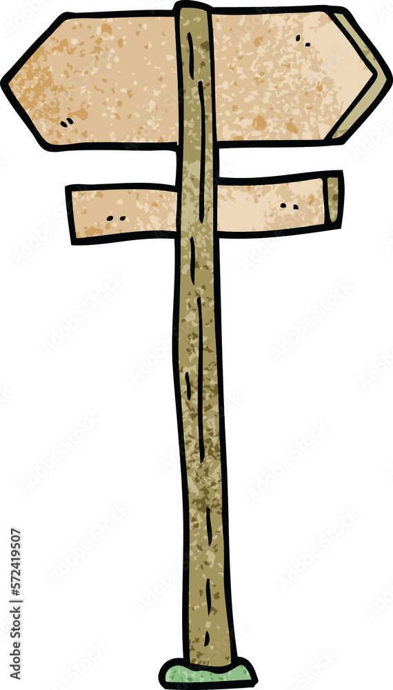 cartoon doodle direction sign cartoon doodle direction sign