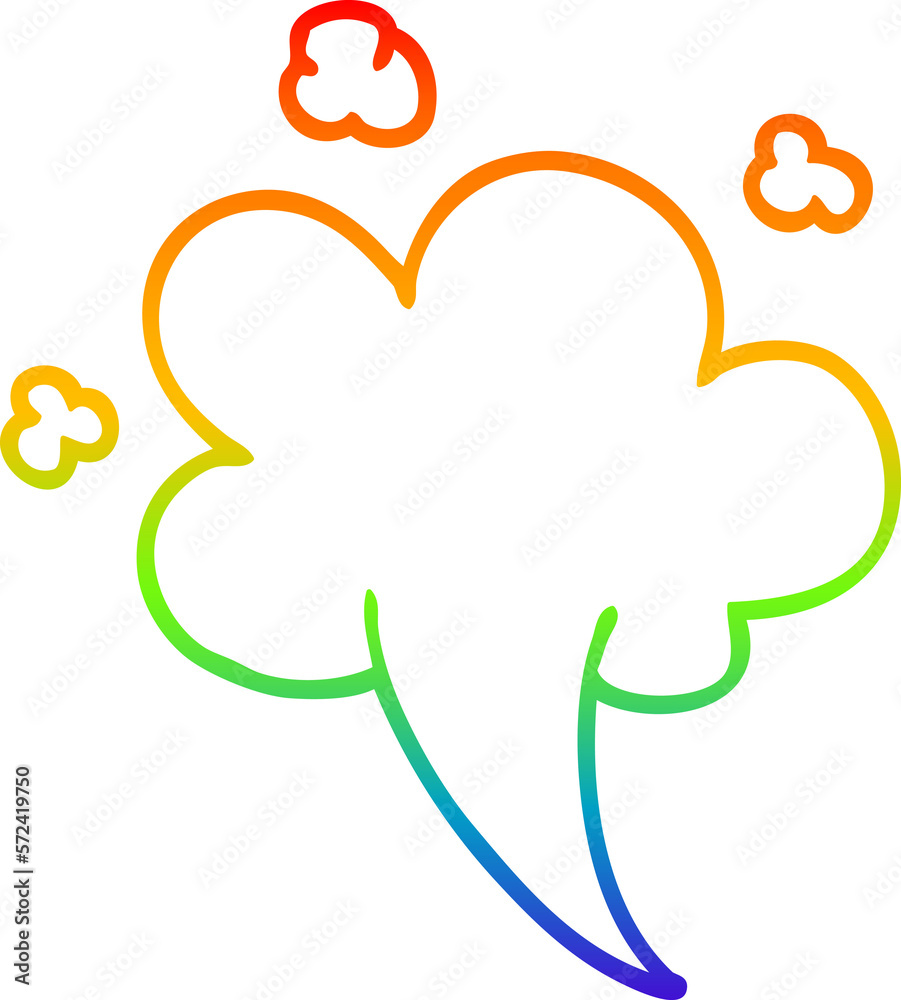 rainbow gradient line drawing cartoon whooshing cloud rainbow gradient line drawing cartoon whooshing cloud