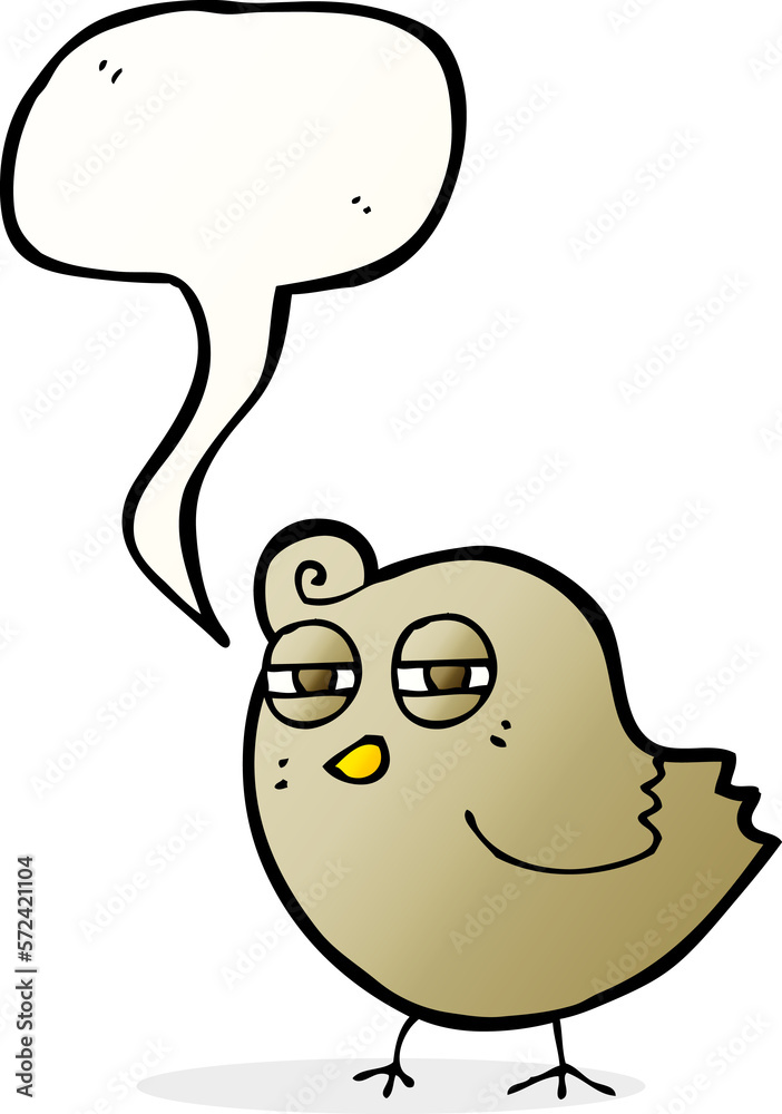 funny cartoon bird with speech bubble funny cartoon bird with speech bubble