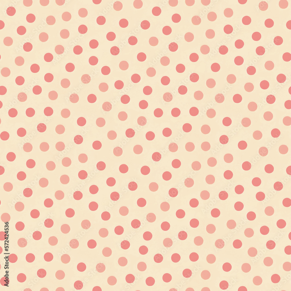 Polka dot seamless pattern. Simple minimal design print, polka dots pink background, tile. For home decor, fabric textile pattern, postcard, wrapping paper, wallpaper