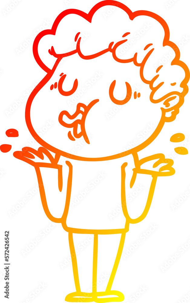 warm gradient line drawing cartoon man singing warm gradient line drawing cartoon man singing