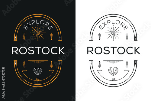 Rostock City Design, Vector illustration.
