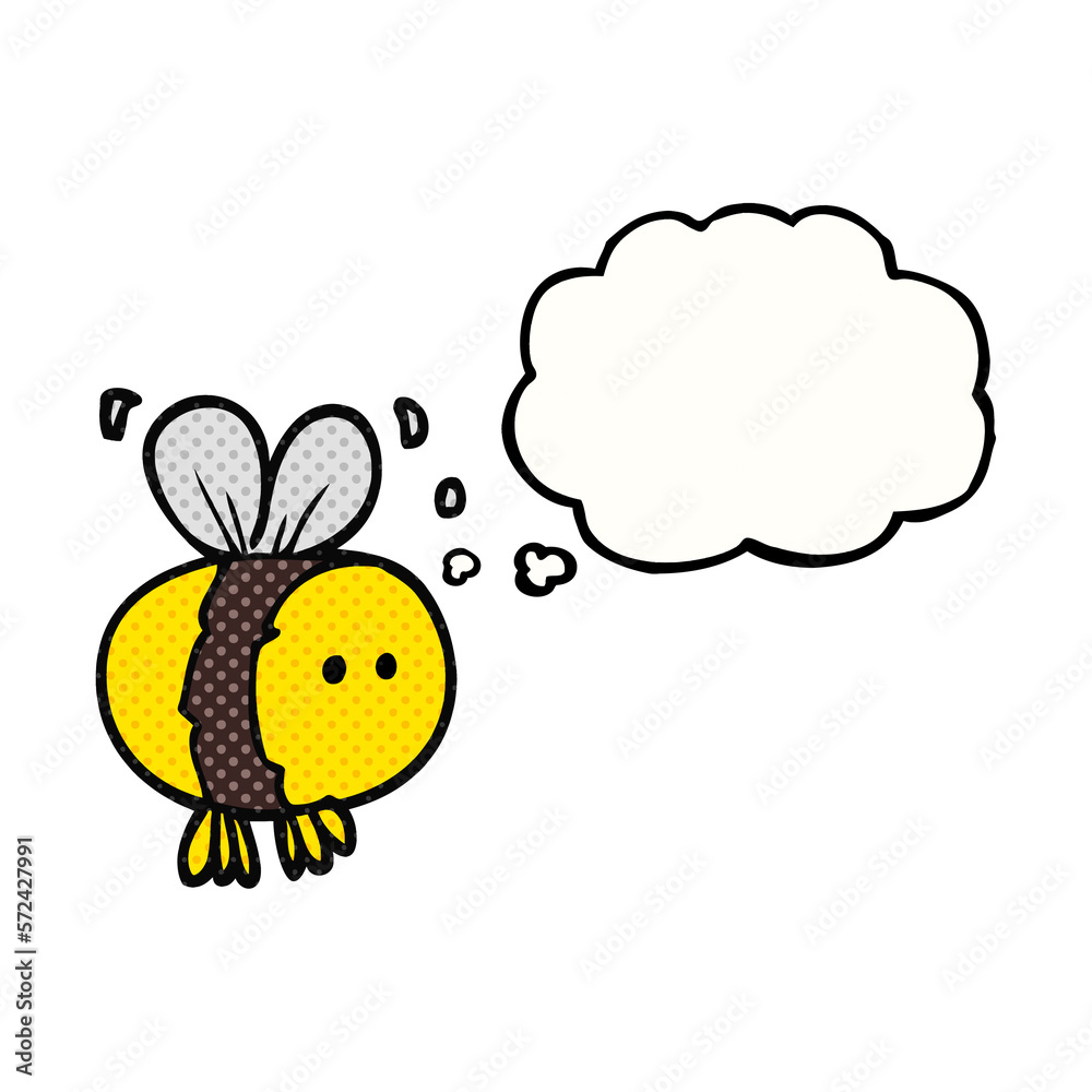 thought bubble cartoon bee