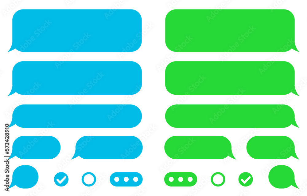 Set message icons, dialogue. Social network chatting window – vector for stock Set message icons, dialogue. Social network chatting window – vector for stock