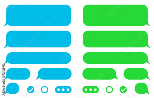 Set message icons, dialogue. Social network chatting window – vector for stock