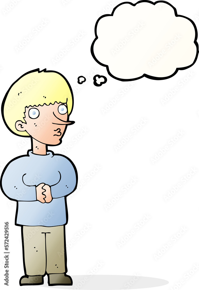 cartoon nervous man with thought bubble cartoon nervous man with thought bubble