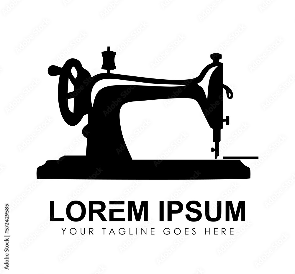 Sewing Machine Logo vector Icon