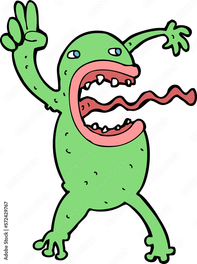 Fototapeta premium cartoon crazy frog