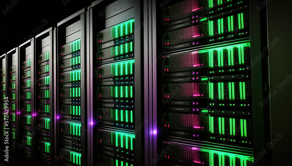 Server, Server Room, Generative AI, Illustration Server, Server Room, Generative AI, Illustration