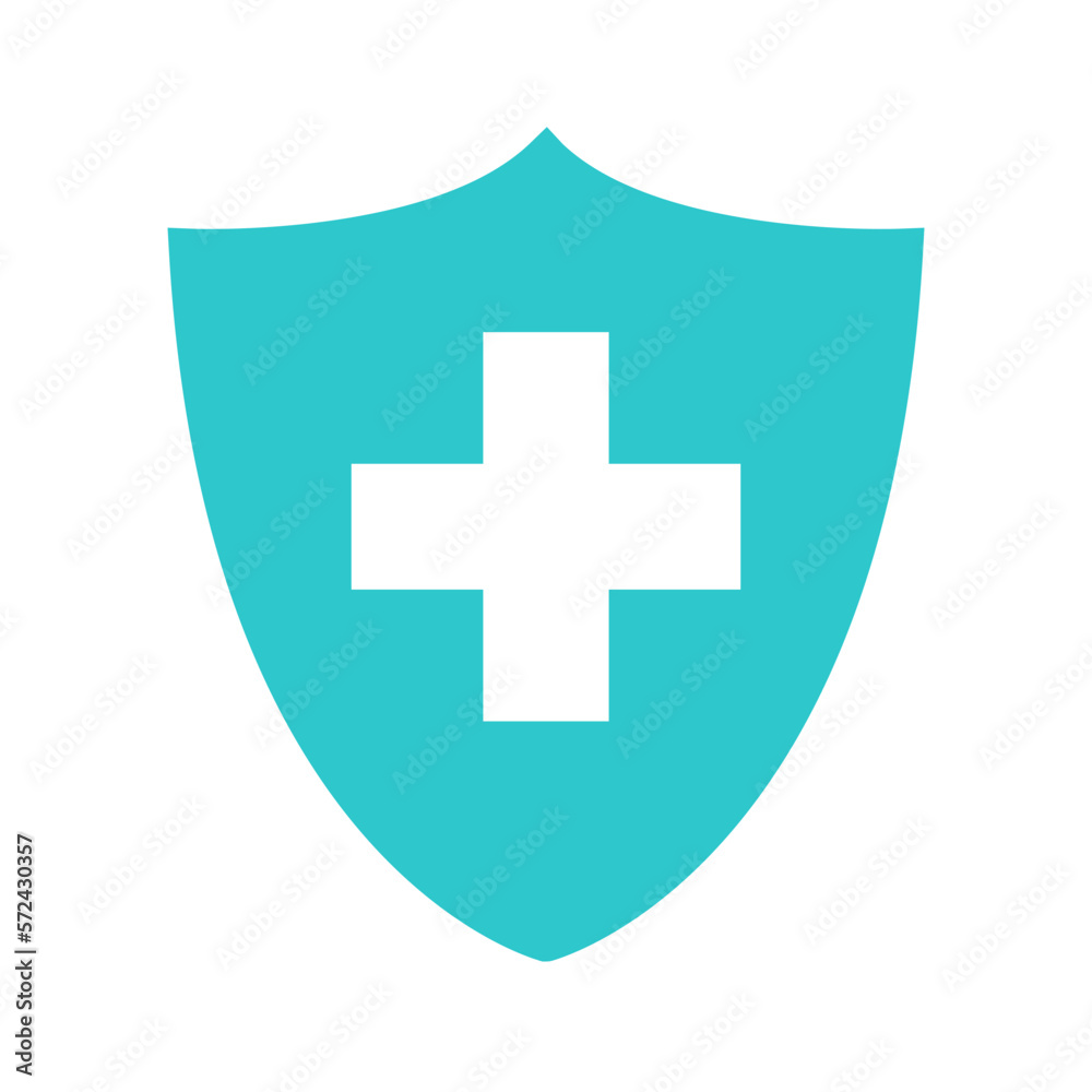 Medical health protection shield with cross. Healthcare medicine protected steel guard shield concept. Safety badge steel icon. Security safeguard metal label Medical health protection shield with cross. Healthcare medicine protected steel guard shield concept. Safety badge steel icon. Security safeguard metal label