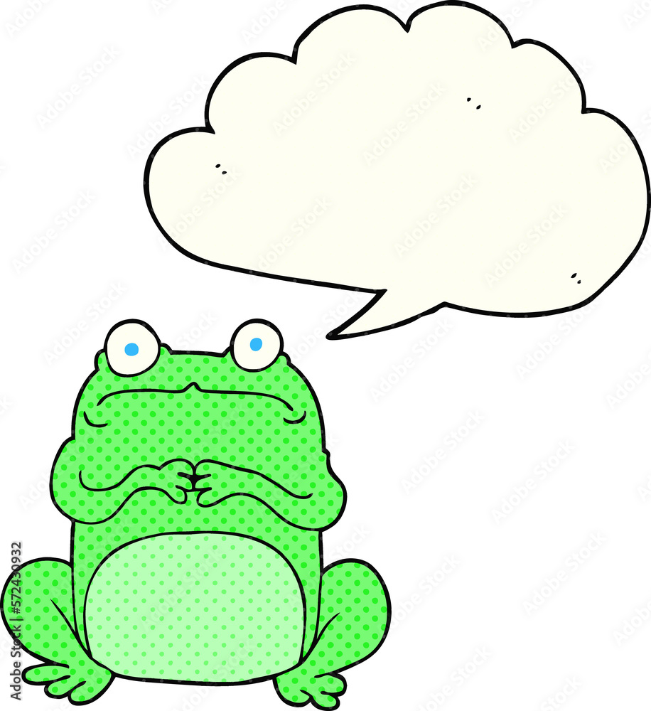comic book speech bubble cartoon nervous frog comic book speech bubble cartoon nervous frog
