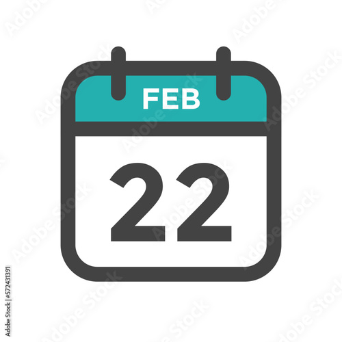 February 22 Calendar Day or Calender Date for Deadlines or Appointment