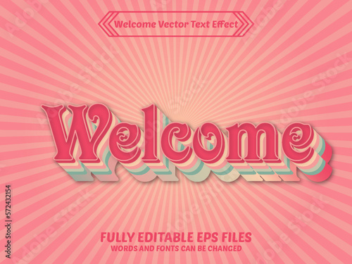 Welcome 3d Vector Text Effect Style 