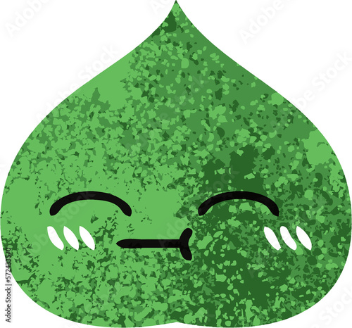 Foto retro illustration style cartoon expressional leaf