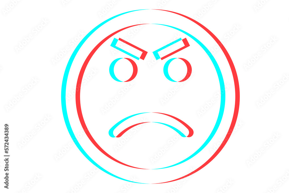 Smile icon Vector illustration in blue red and white colors Smile icon Vector illustration in blue red and white colors