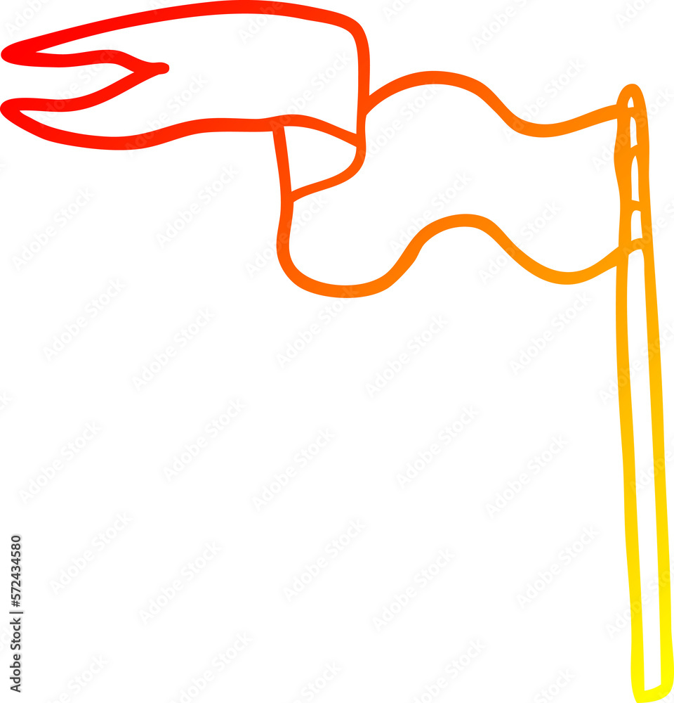 warm gradient line drawing cartoon flag warm gradient line drawing cartoon flag