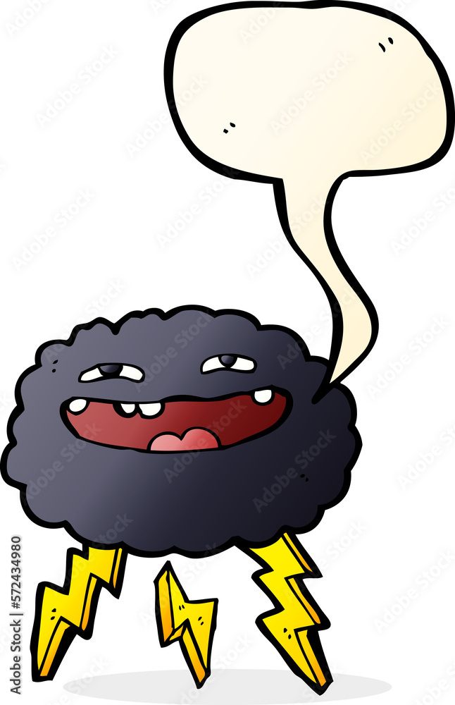happy cartoon cloud with speech bubble happy cartoon cloud with speech bubble