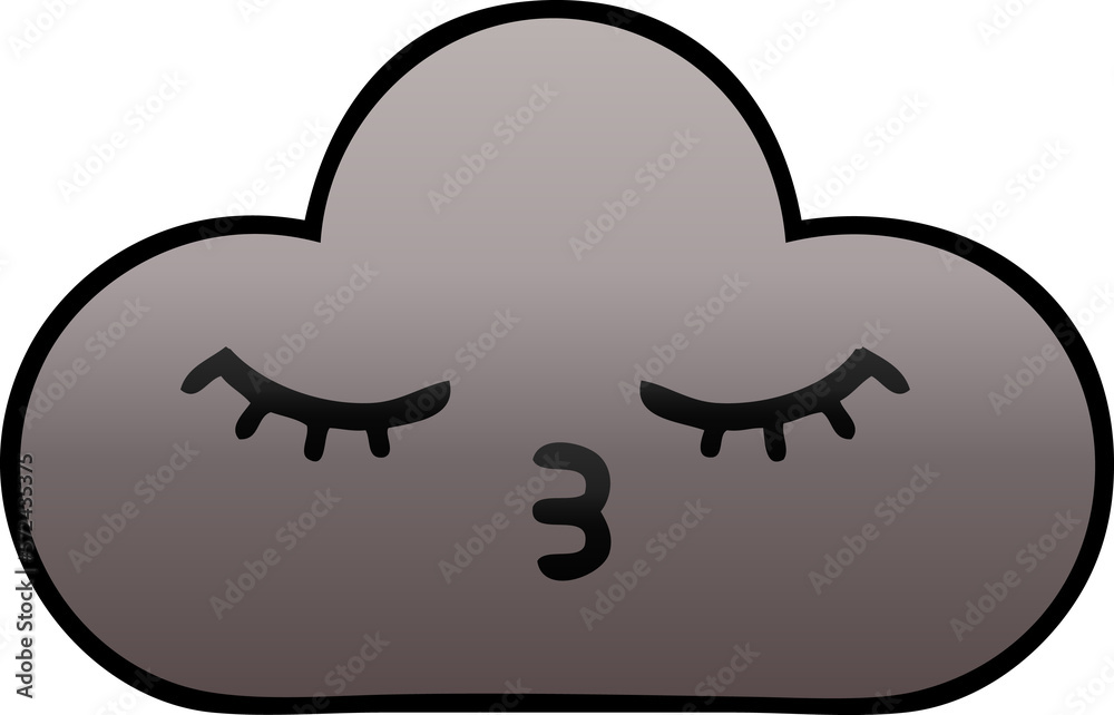 gradient shaded cartoon storm cloud gradient shaded cartoon storm cloud