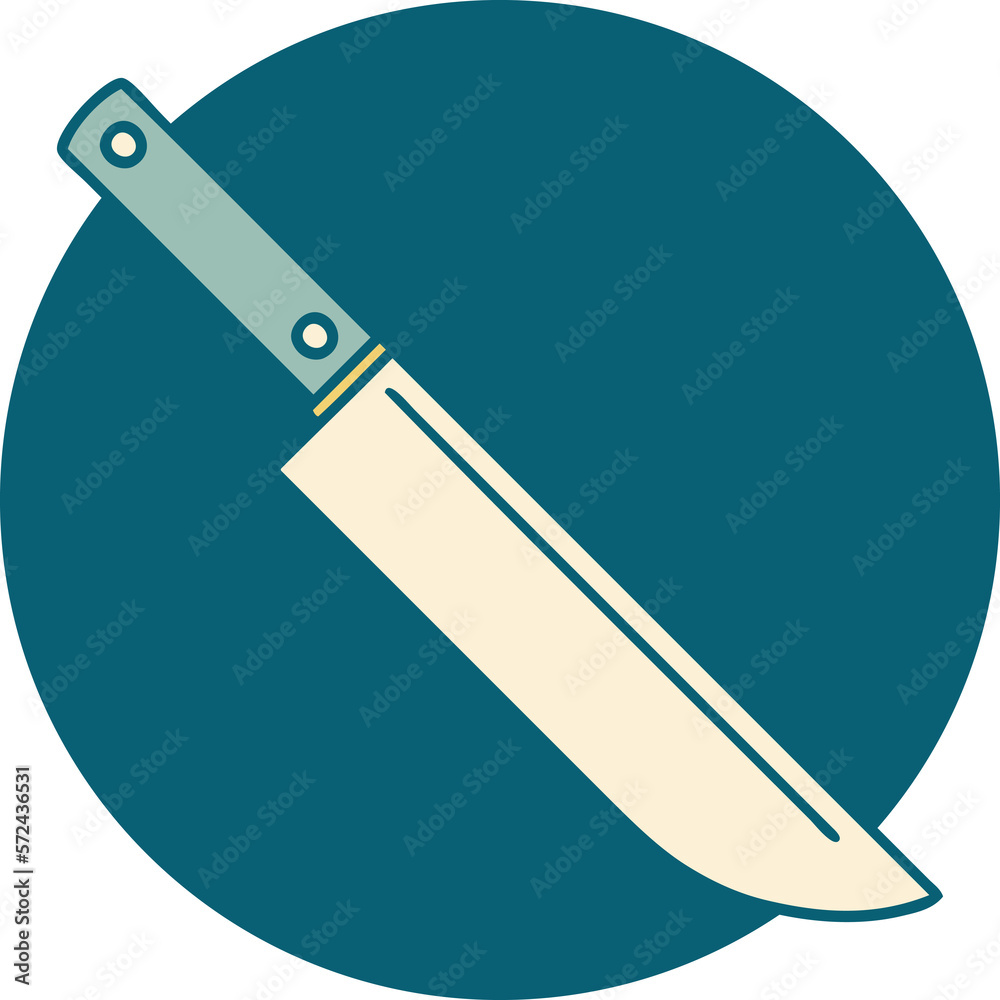 tattoo style icon of knife tattoo style icon of knife