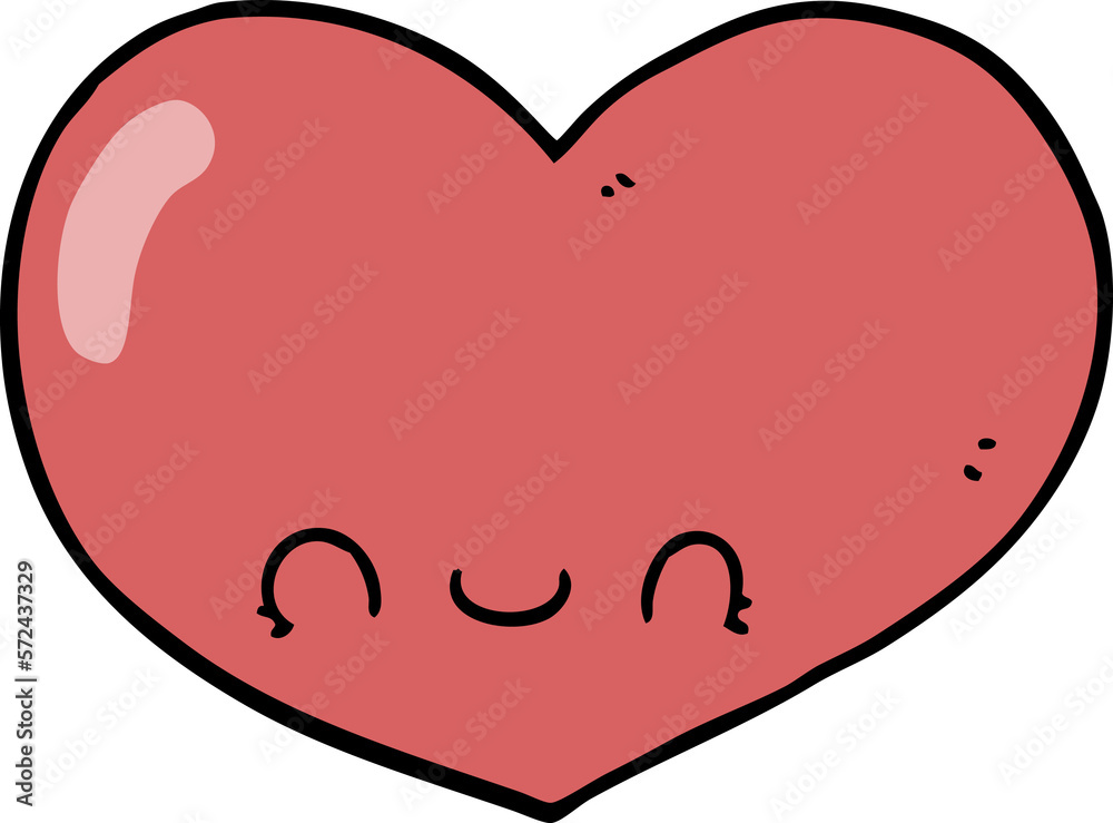 cartoon love heart character