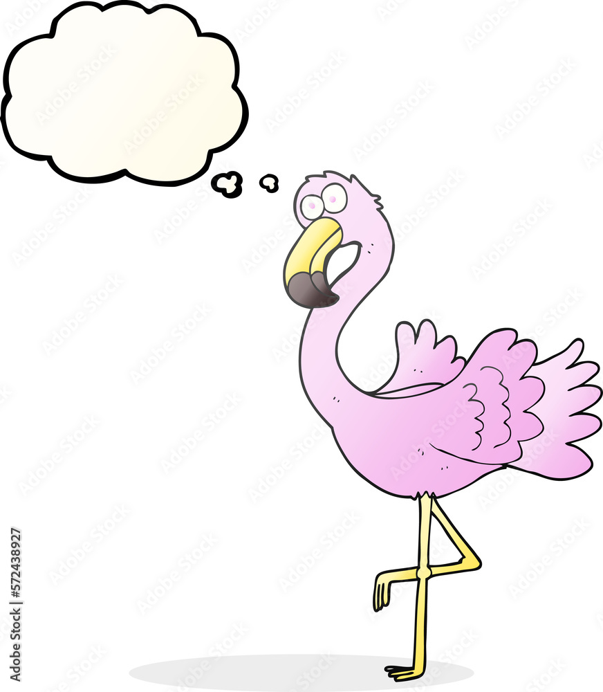 thought bubble cartoon flamingo thought bubble cartoon flamingo