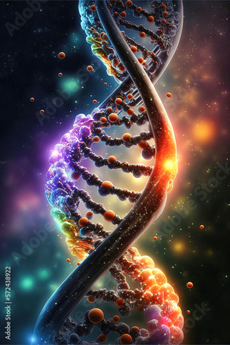 image of dna chain, science, hereditary values ​​and health Fototapet