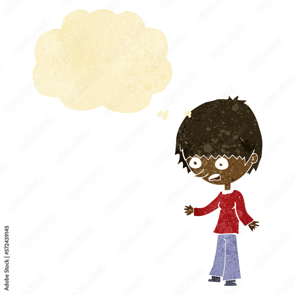 cartoon stressed out woman with thought bubble cartoon stressed out woman with thought bubble
