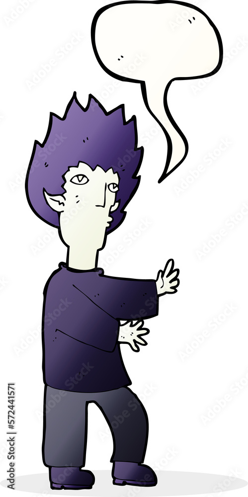 cartoon vampire man with speech bubble cartoon vampire man with speech bubble