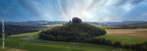 Panorama of the Zirkelstein - the smallest table hill of Saxon Switzerland photo