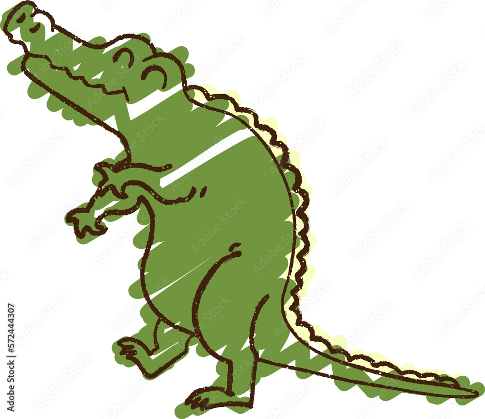 Fototapeta premium Crocodile Chalk Drawing