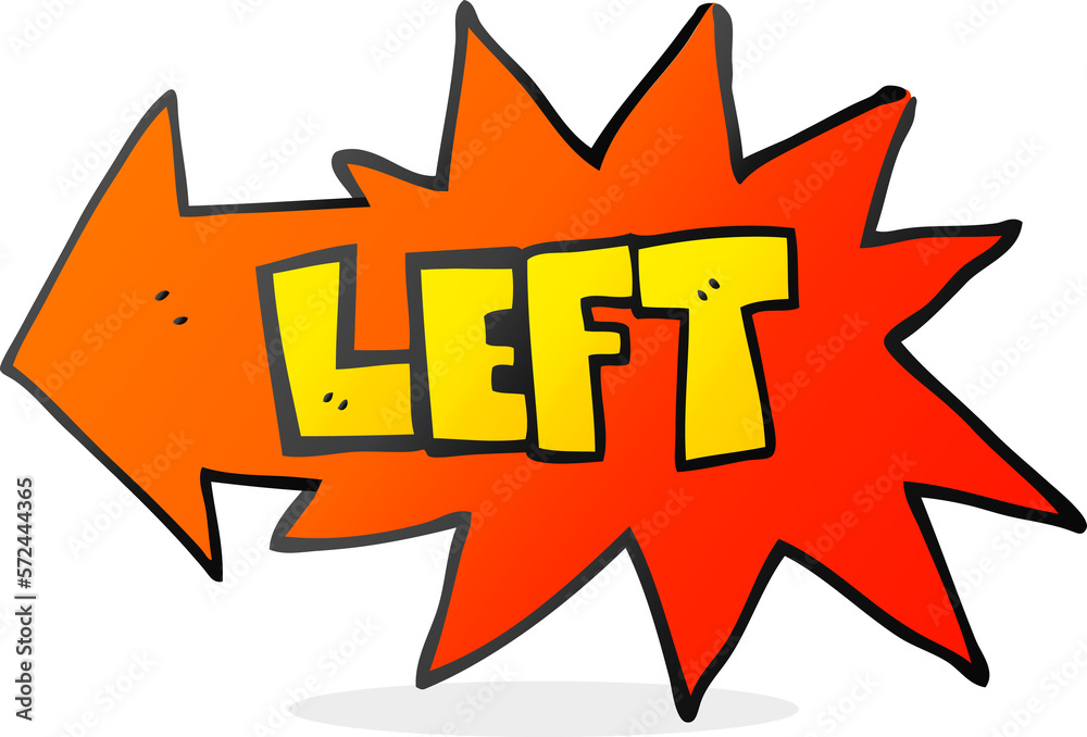 cartoon left symbol cartoon left symbol