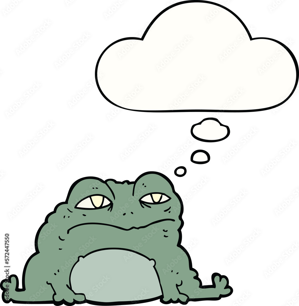 cartoon toad and thought bubble cartoon toad and thought bubble