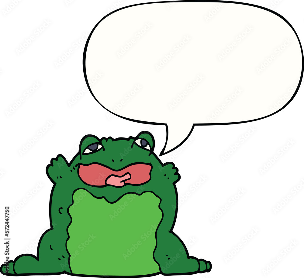 cartoon toad and speech bubble cartoon toad and speech bubble