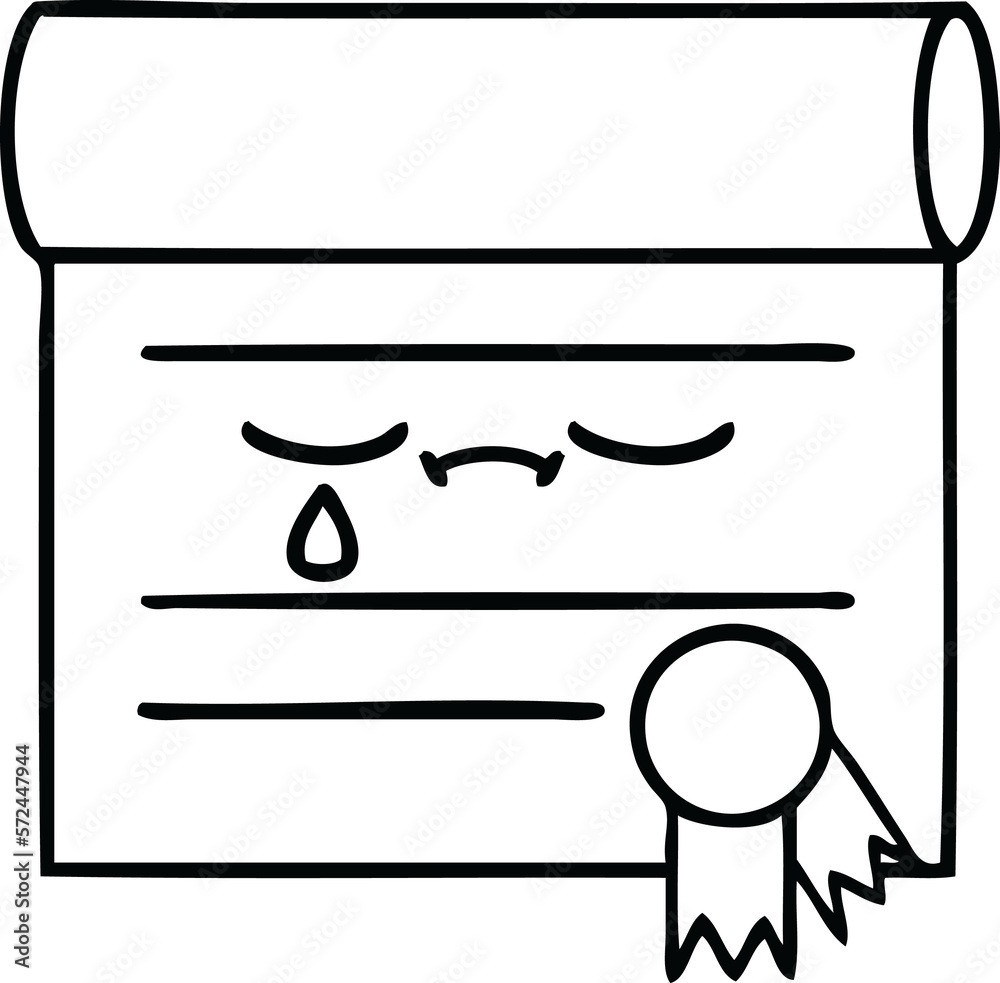 line drawing cartoon certificate line drawing cartoon certificate