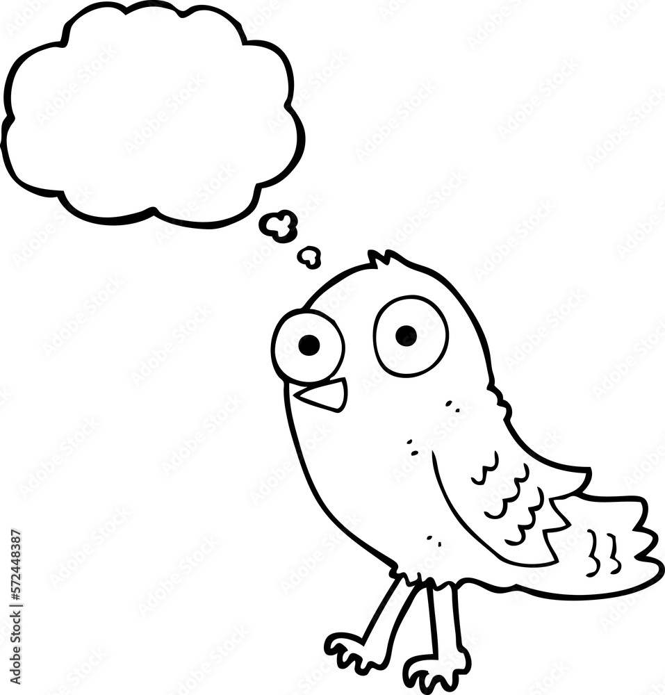 thought bubble cartoon bird thought bubble cartoon bird