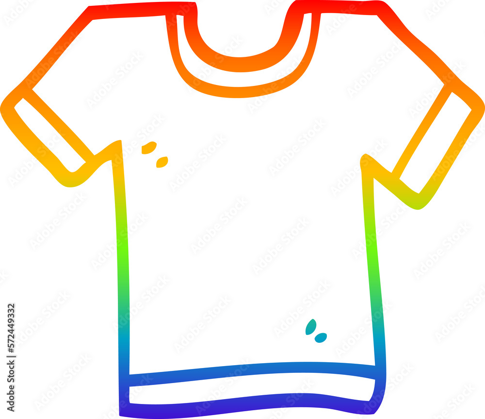 rainbow gradient line drawing cartoon tee shirt rainbow gradient line drawing cartoon tee shirt