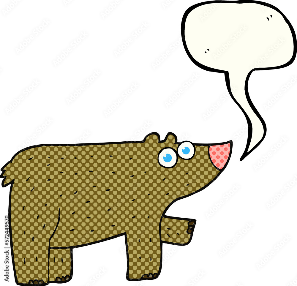 comic book speech bubble cartoon bear comic book speech bubble cartoon bear