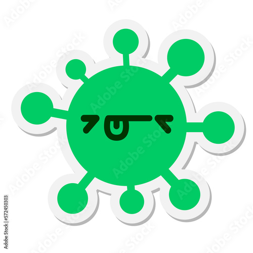 overwhelmed virus sticker