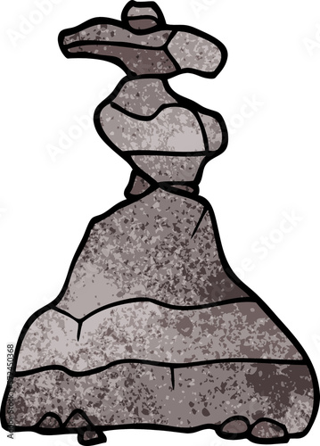 cartoon doodle boulders