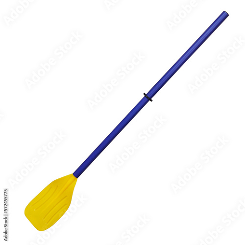 Φωτογραφία Boat paddle isolated on transparent background. Blue oar